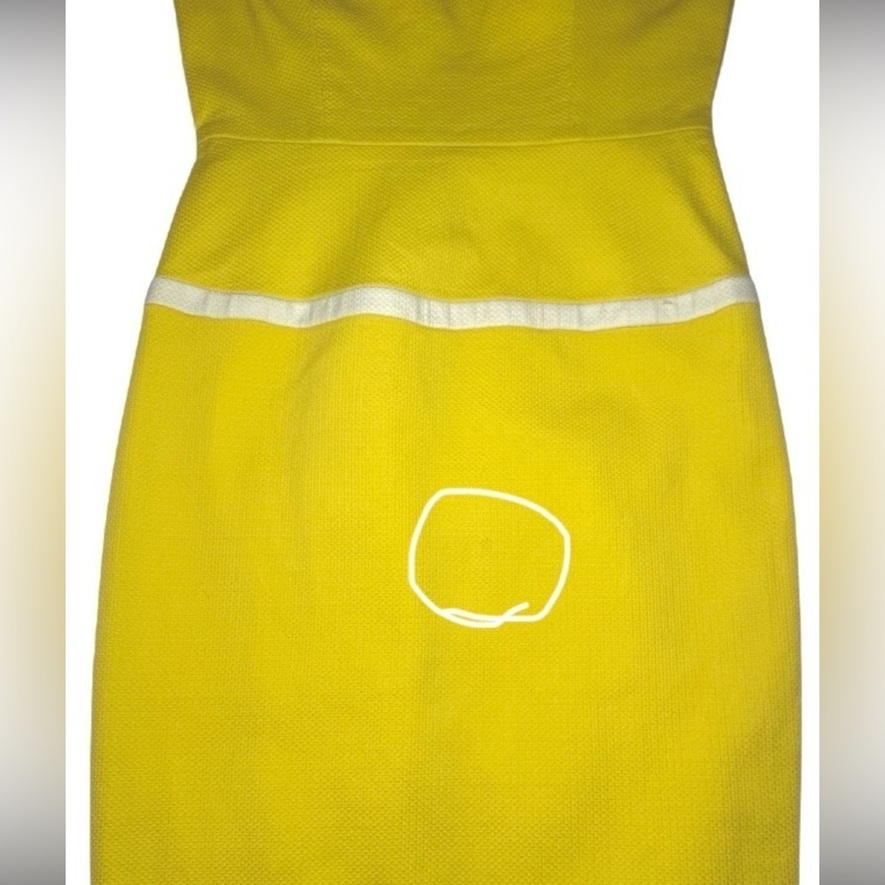 Victoria Beckham Yellow Sleeveless Sheath Dress US 6 UK 10 Summer Cocktail Party - Picture 14 of 16